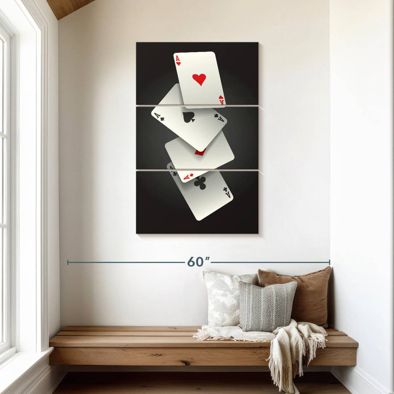 Cartes Senne Four Aces, H 45 po x l 28 po