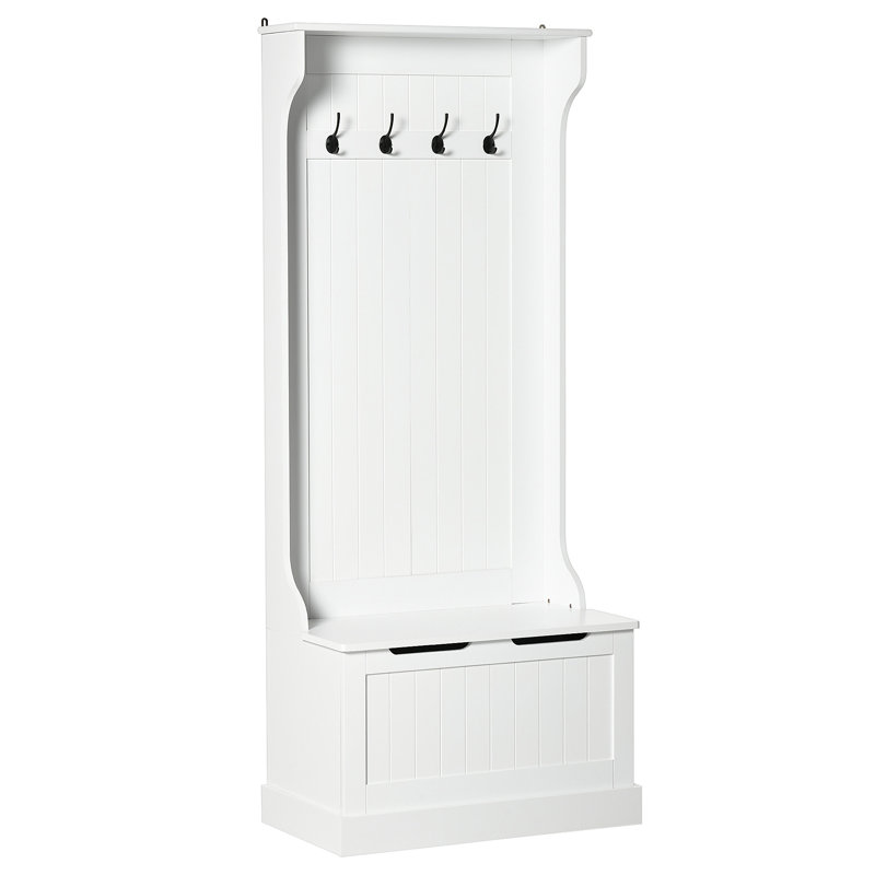 Portemanteau avec portemanteau HOMcom, Blanc