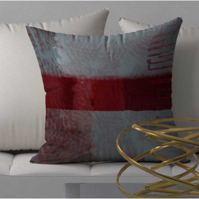 Housse de coussin décorative carrée à losanges, 18 po x 18 po