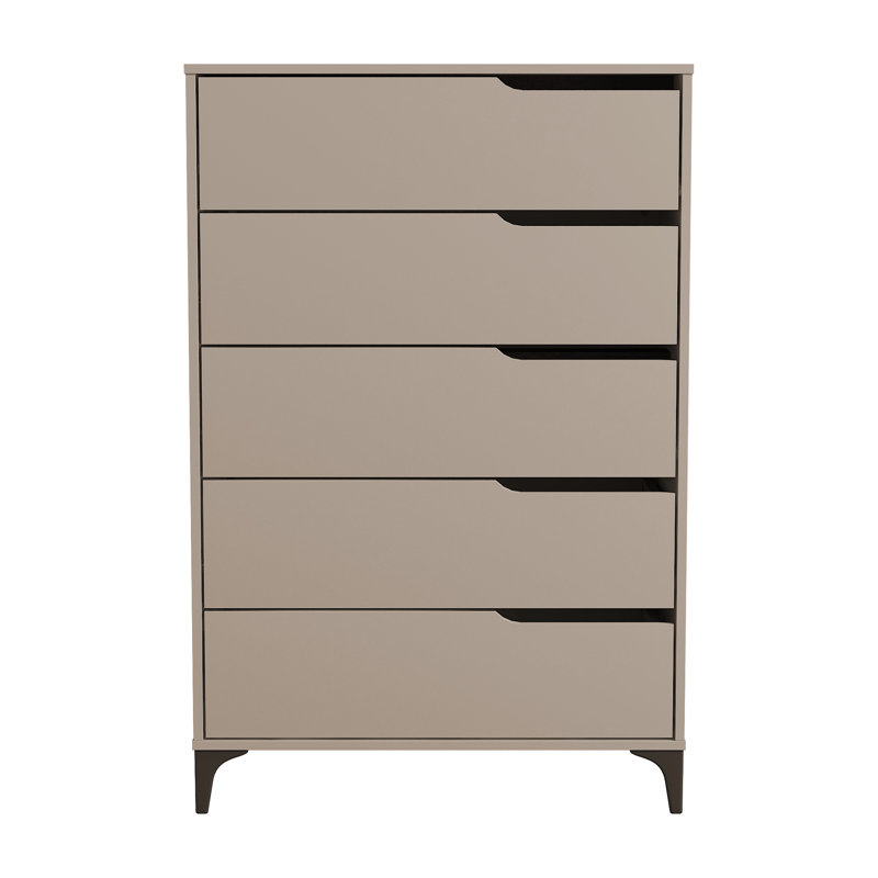 Norcross 5 Drawer 31'' W Dresser, Warm Taupe