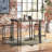 Montreal Solid Wood Top Metal Base Dining Table
