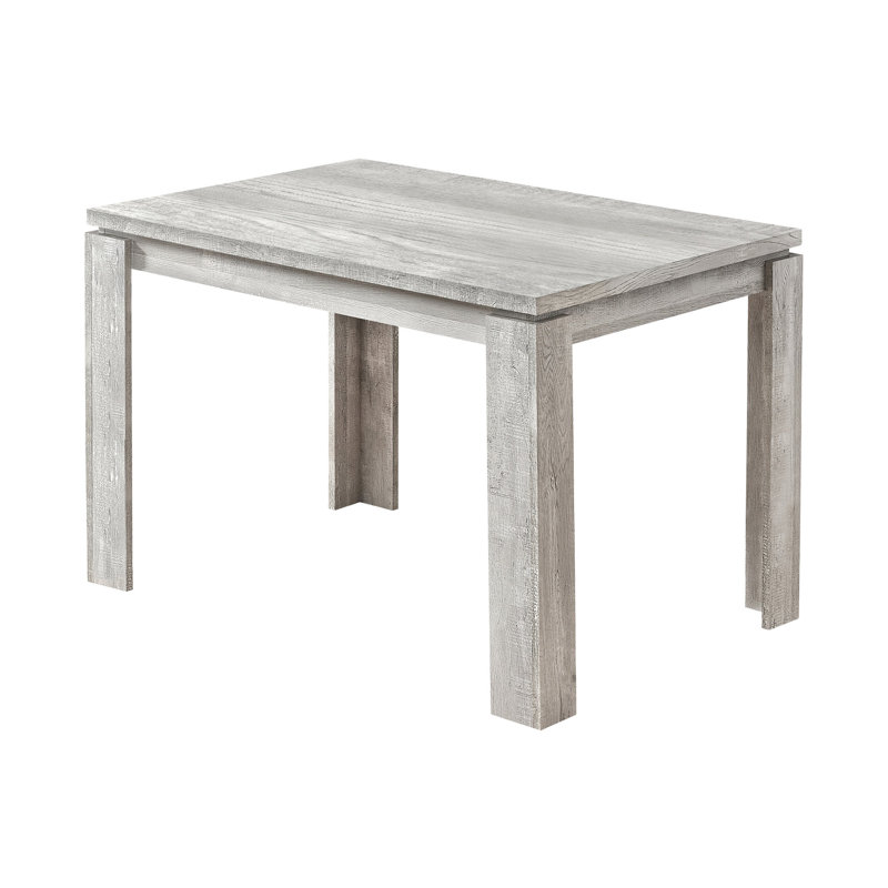 48" Rectangular Grey Dining Table, Modern Design, Thick Legs, Seats 4, Fits For Kitchen