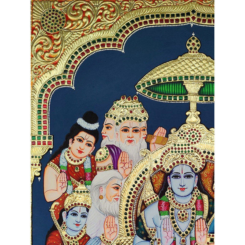Ram Darbar | Peinture de Tanjore par My Angadi | Pour la décoration murale