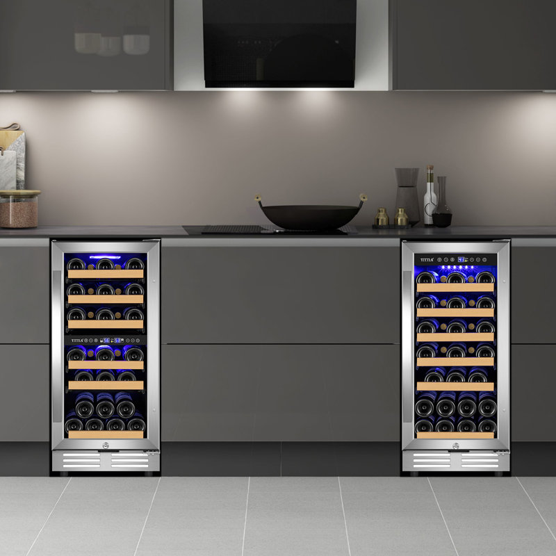 30'' 61 Bottle Triple Zone Freestanding/Built-In Wine Refrigerator