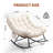 Indoor/Outdoor Rocking Chair with 450 Lbs Capacity, Heavy-Duty Metal Frame & Water-Resistant, Single Arc Leg Design with Thick Cushion for Patio, Garden & Living Room-124019740