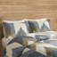 Ensemble d'édredon en coton pour lit double / grand 3 pièces avec imprimé à chevrons Ikat et traitement antimicrobien-119068590-119068594