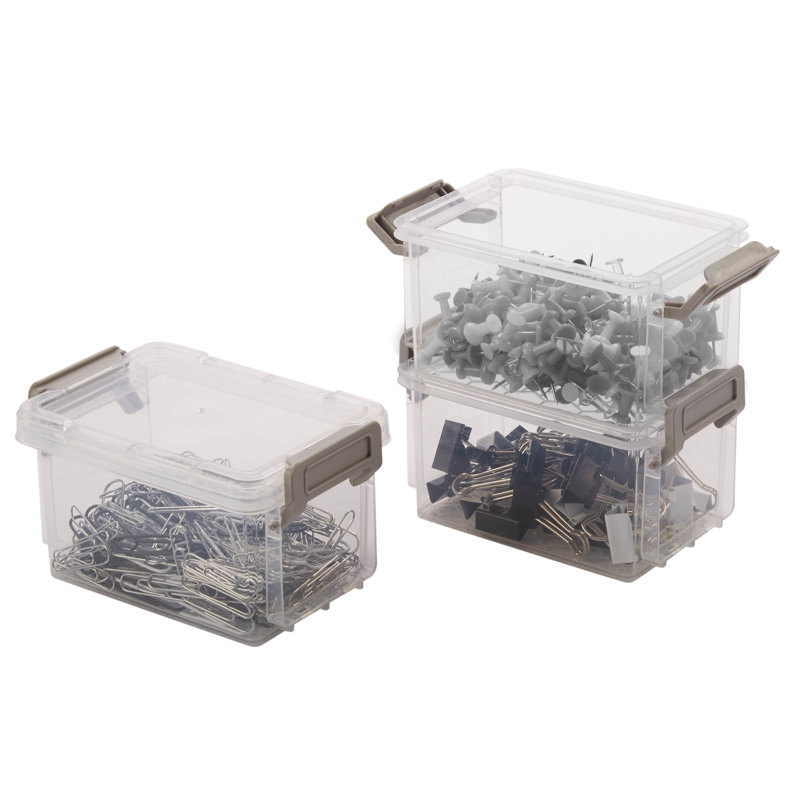 Wrought Studio™ 4 Pack 12oz Stackable Storage Boxes