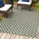 Aimee Traditional Cottage Checkerboard Green/Cream Indoor/Outdoor Rug