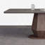 Ensemble de table de salle à manger en pierre frittée grise-108530893