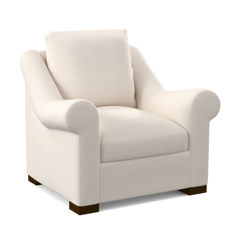 Chaise Canyon, Noyer noir, 100 % polyester ivoire Venise