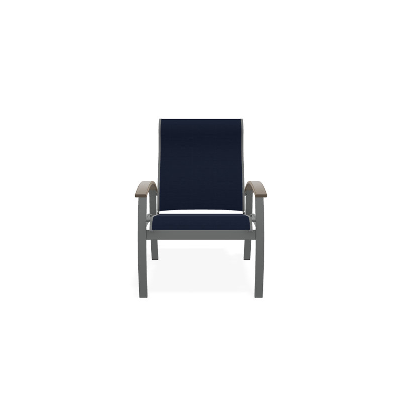 Chaise de patio Askar, Désert, Graphite texturé, Bleu marine 13D Sunbrella®