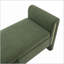 Modern Teddy Bed End Bench with Storage &amp; Arms | Olive Green | Storage-1156912553