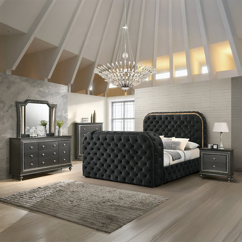 Table de chevet Kaitlyn, Noir