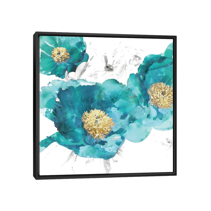 « trio i », reproduction d’art sur toile, H 18 po x l 18 po x P 1,5 po, Toile avec cadre noir, Pas de tapis