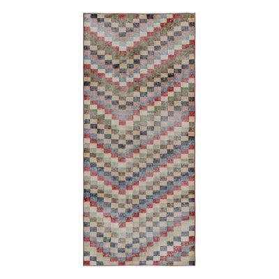 One-of-a-Kind Runner 2'10" X 6'8" 1960s Runner Wool Area Rug
