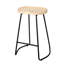 llle Solid Wood Backless Saddle Seat with Footrest Stool Set-412286971-412286969-412286915
