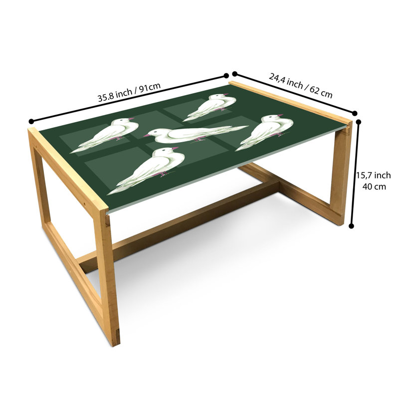 Jalexy Sled Coffee Table, 40cm H x 91cm W x 62cm D