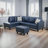 Krunoslav Faux Leather L-Shaped Sectional-98175001-98175002-98175007