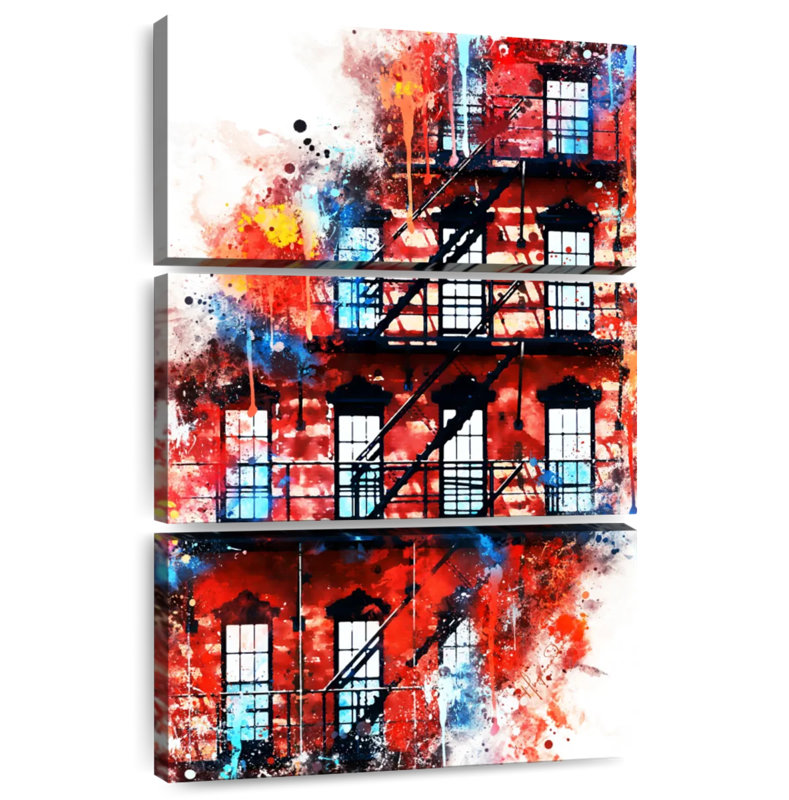 Façade aquarelle Lilie, H 32 po x l 20 po