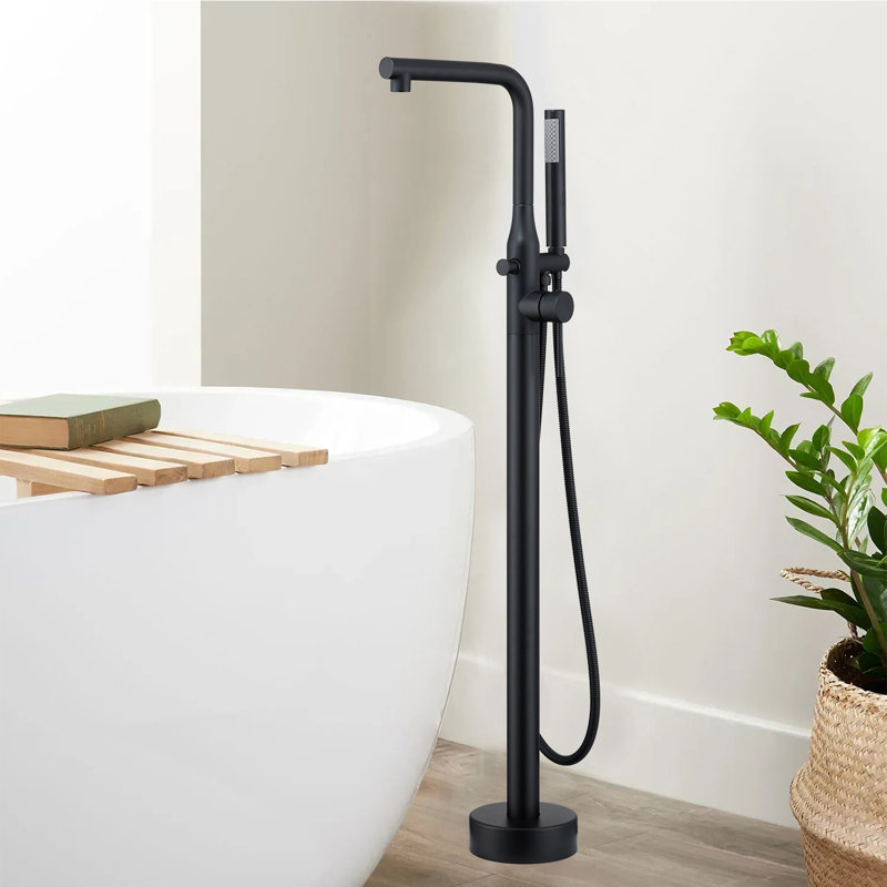 1 Handle Floor Clawfoot Tub Faucet with Diverter