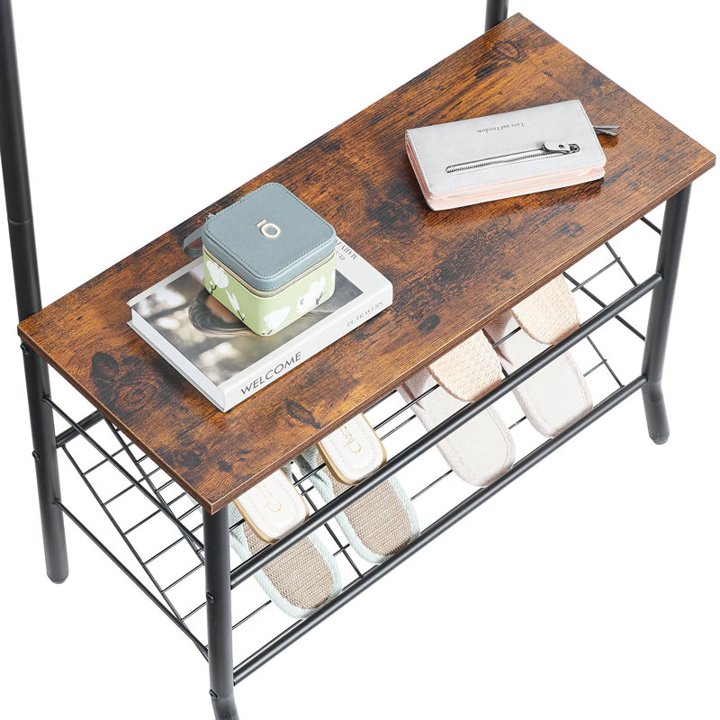 Hall Tree 30cm Wide with Bench and Shoe Storage