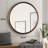 36'' Leyburn Natural Modern Round Solid Wood Framed Wall Mounted Mirror For Bathroom&Bedroom-146597776-146597783
