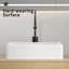 Vessel Sink Rectangular Above Counter White Porcelain Ceramic Modern Bathroom Vanity Sink Rectangle Art Basin