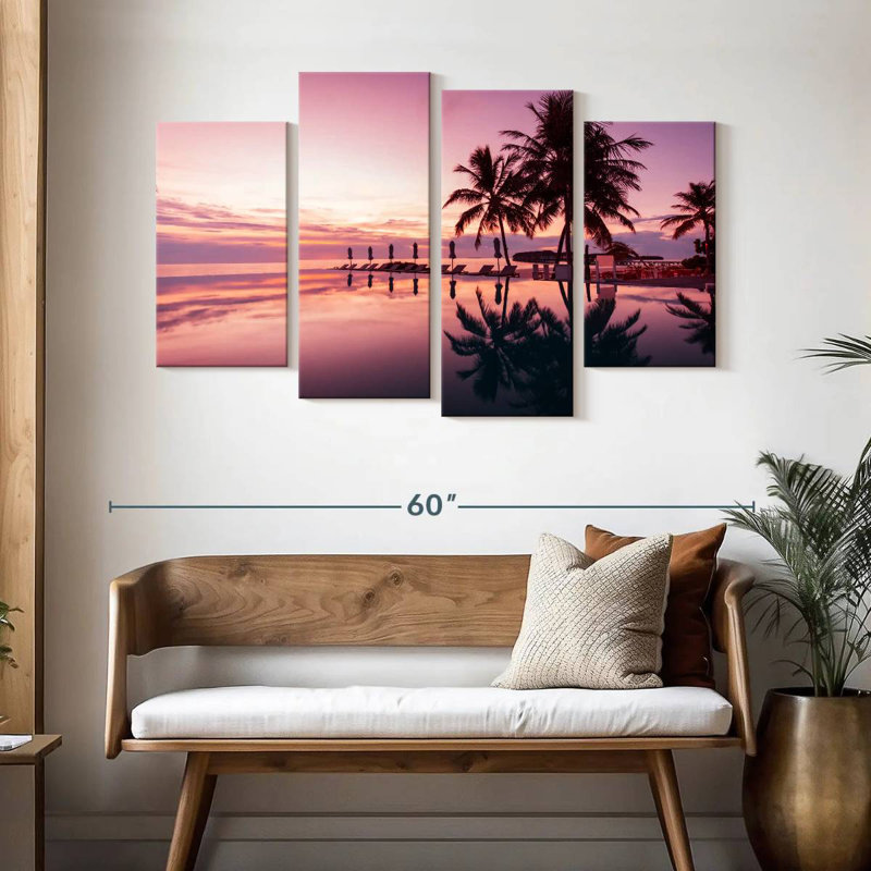 Gillard Resort Infinity Pool Sunset, 32" H x 52" W
