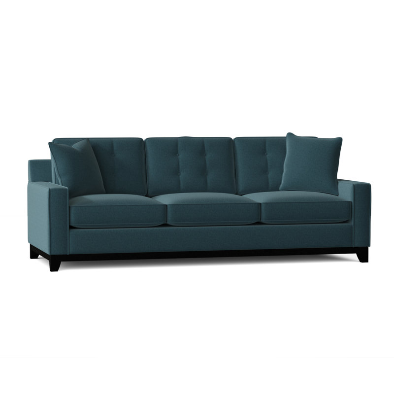 Carollton Upholstered 93'' Sofa, Heavenly Sapphire Chenille