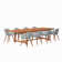 Anautica 8 - Person Wood Patio Dining Set with Rectangular Table