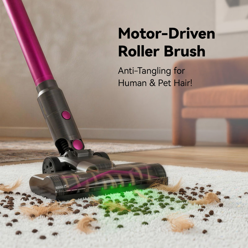 Aspirateur sans fil, avec autoportant, 600 W, 40 kpa, 70 minutes, aspirateur 4-en-1 pour poils d'animaux, planchers durs et tapis