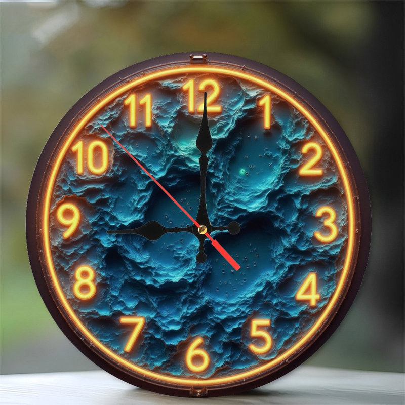 Horloge lumineuse rougeoyante