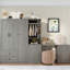 Armoire-penderie multifonctionnelle avec bureau pliable-450194016