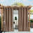 Outdoor Patio Curtains 2 Panels Windproof Top Grommet & Back Tab Bottom, Thermal Insulated Drapes Keep Privacy for Yard/Porch with Ropes for Fixed-1408617448-1408617441
