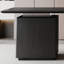 Bureau rectangulaire noir massif + bois manufacturé + acrylique avec 2 tiroirs-2048177631-2048177629