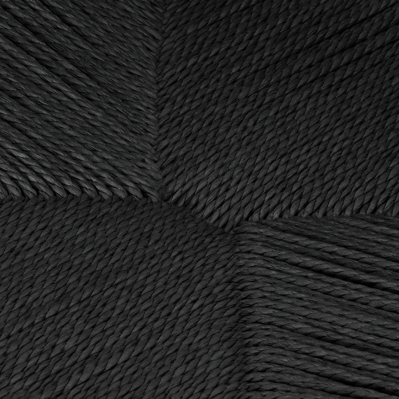 Chaise de salle à manger en bois massif, Noir
