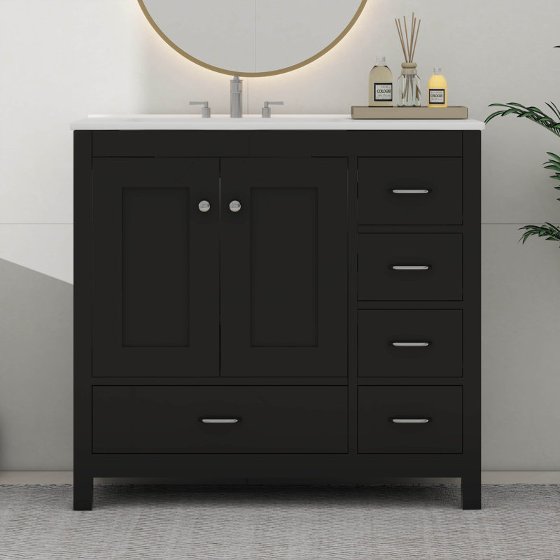 Meuble-lavabo 36 po avec lavabo 36 po, 5 tiroirs