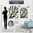 Beige And Grey Unbounded Creativity I - Arch Shape Abstract Painting 3D Wall Clock-104241036