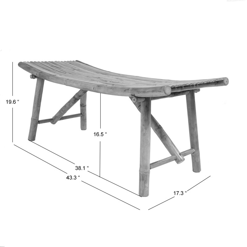 Handcraft Bamboo Long Bench, 43"