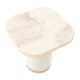 Gineverra End Table - Ivory Gold
