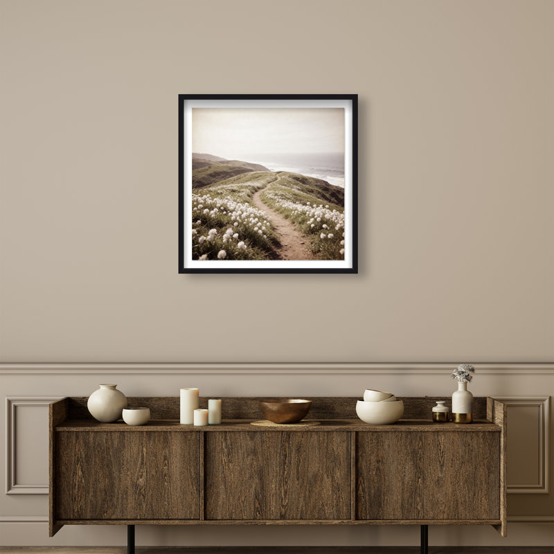 Blooming Path Print by Oliver Gal, 31.5"H x 31.5"W, Black Shadowbox