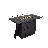7-Piece Patio Dining Bar Set Aluminum Rectangular Fire Pit Table With Tank Holder And 6 Barstool With Removable Cushions Chelsea Collection-106599305