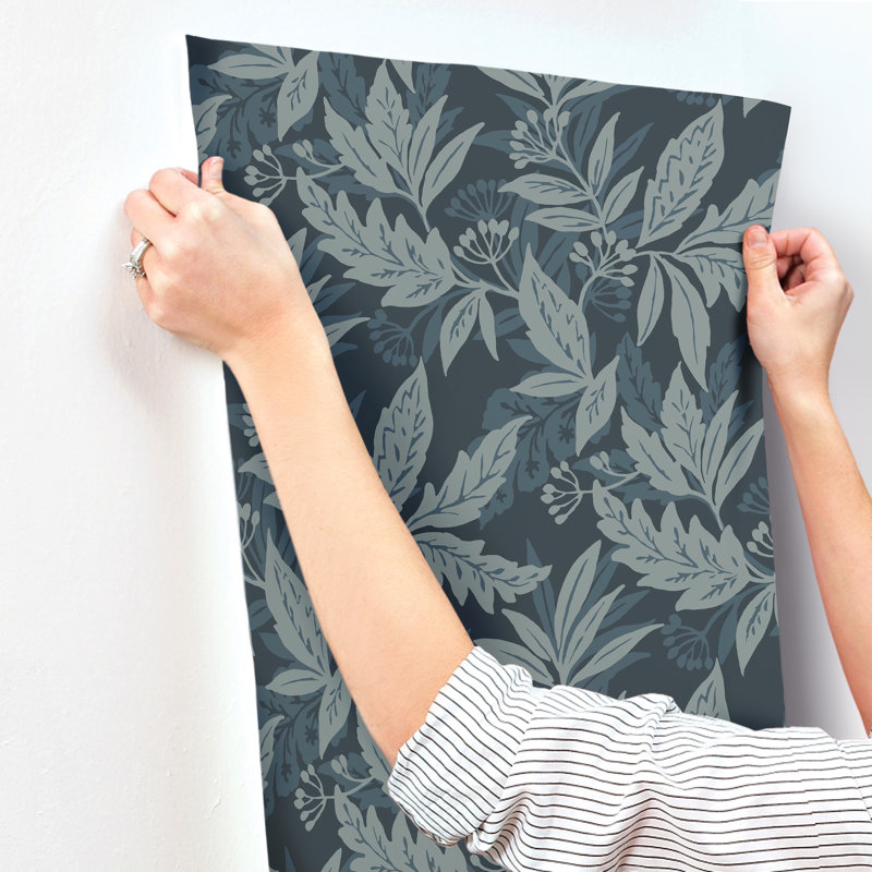 Anita Teal Woodland Floral Wallpaper, Teal