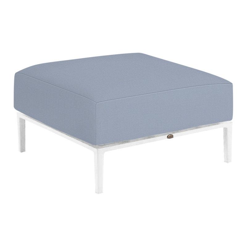 Repose-pieds Havana, Sunbrella® ‑ Arbor Chambray colombe, Welt/Standard fill, Black