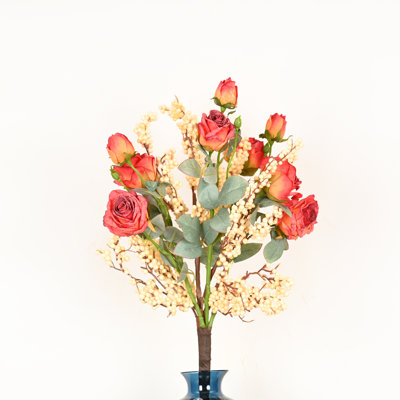 Arrangement floral de 22 po de style campagnard artificiel d'automne pour remplissage de vases