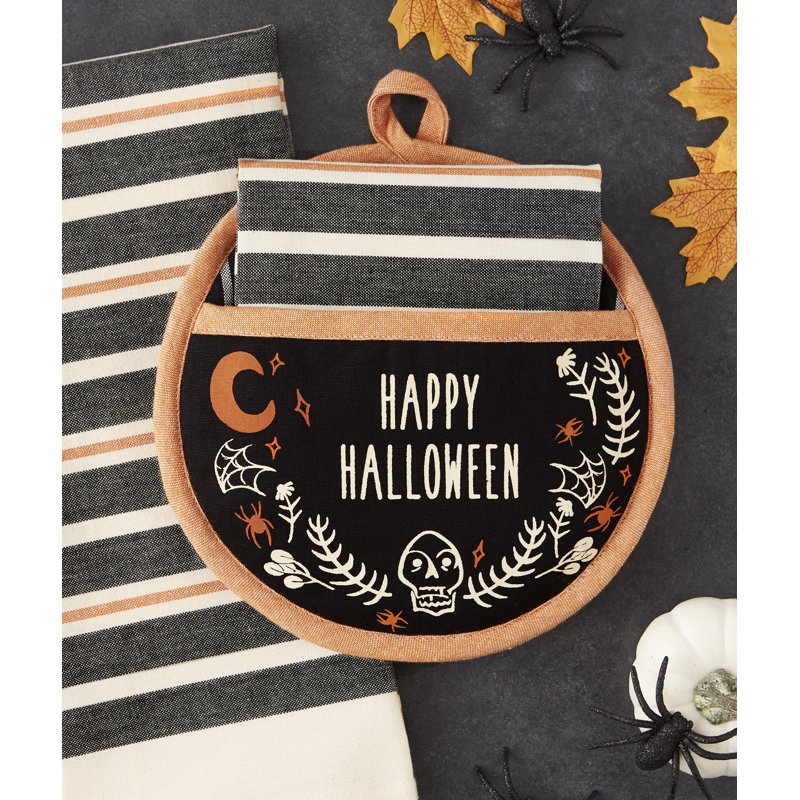 Design Imports Happy Halloween Potholder Gift Set