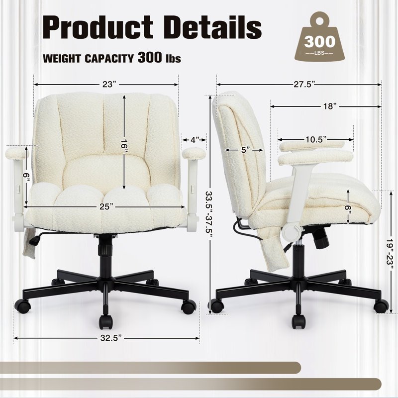 Fauteuil de bureau Criss Cross, Beige