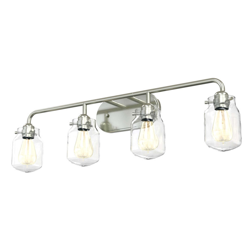 Éclairage pour meuble-lavabo 4 lumières Barnham, Nickel