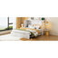 Lit grand format avec tiroir et poulie pour chambre d'amis-1071298753