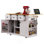 53Inch Large Kitchen Island With Drop Leaf, Power Outlet, Door Internal Storage Rack, Rolling Kitchen Cart On 5 Wheels With 5 Open Side Racks For Kitchen, Dining Room